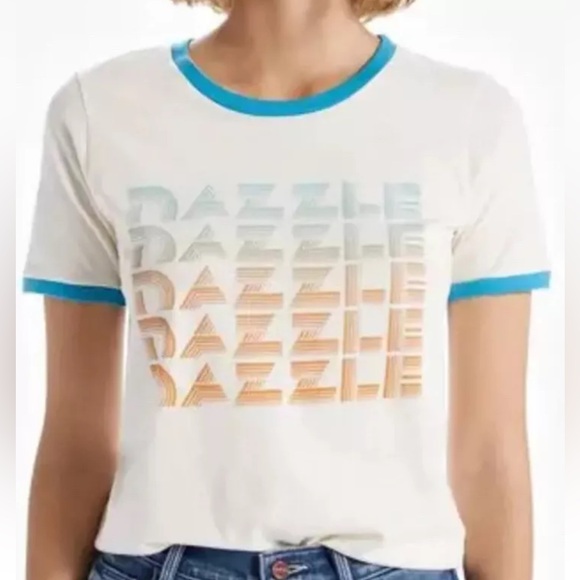 MOTHER Tops - MOTHER Denim “DAZZLE” The Itty Bitty Goodie Ringer Tee NWT